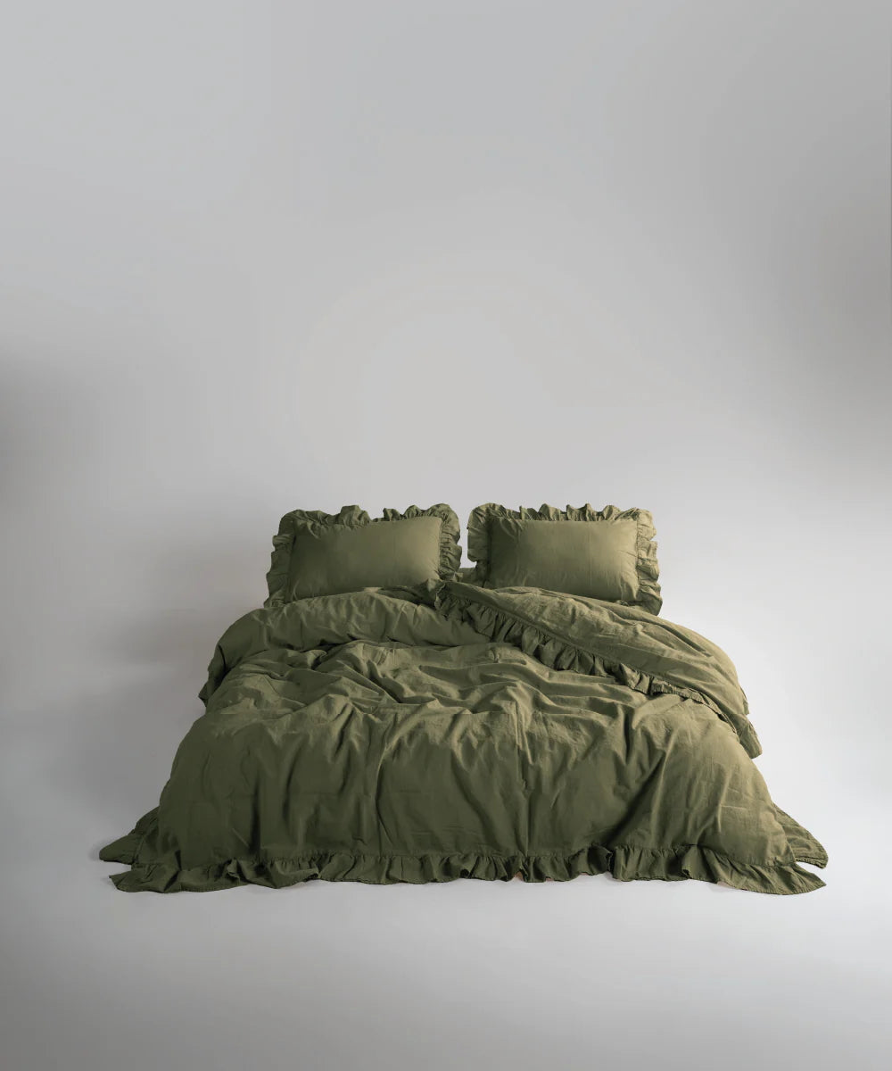Постільна білизна Limasso Stonewashed Exclusive Ranforse 200 х 220 см Capulet Olive