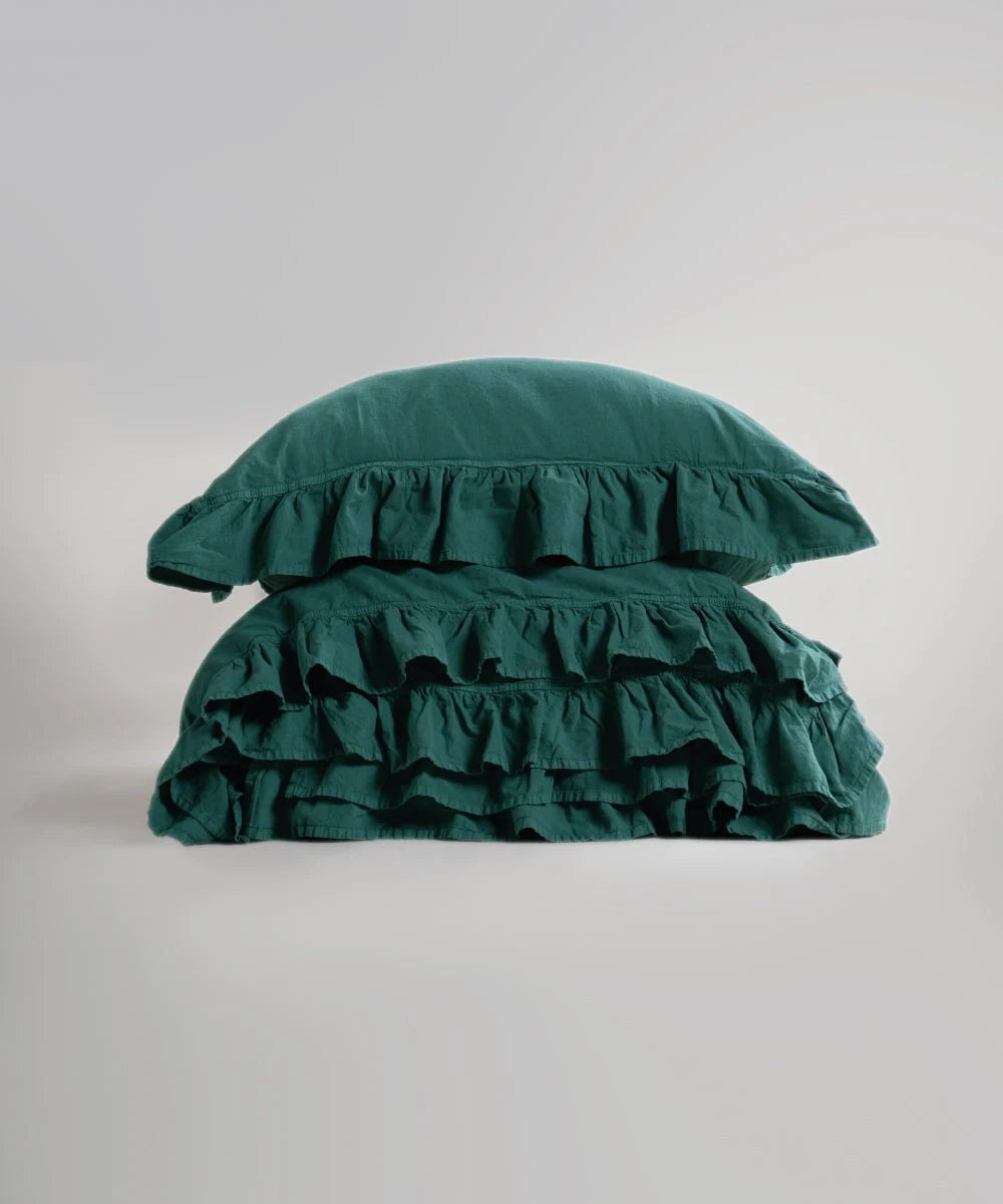 Постільна білизна Limasso Stonewashed Exclusive 160 х 220 см Dark Green