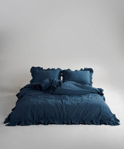 Постільна білизна Limasso Stonewashed Exclusive Ranforse 160 х 220 см сімейний Dress Blue
