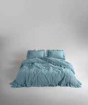 Постільна білизна Limasso Stonewashed Exclusive Ranforse 200 х 220 см Mineral Blue