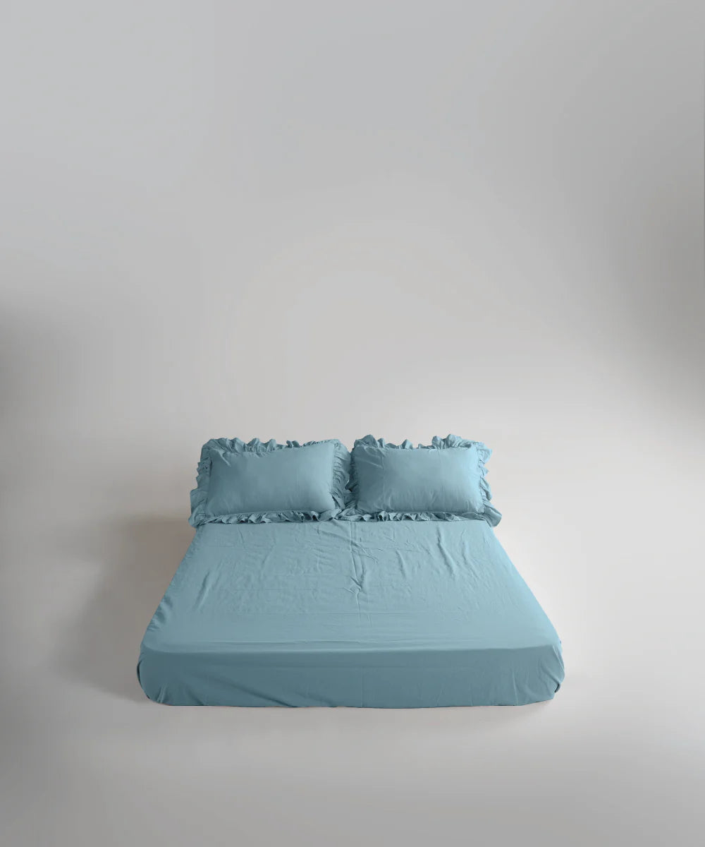 Постільна білизна Limasso Stonewashed Exclusive 160 х 220 см Mineral Blue