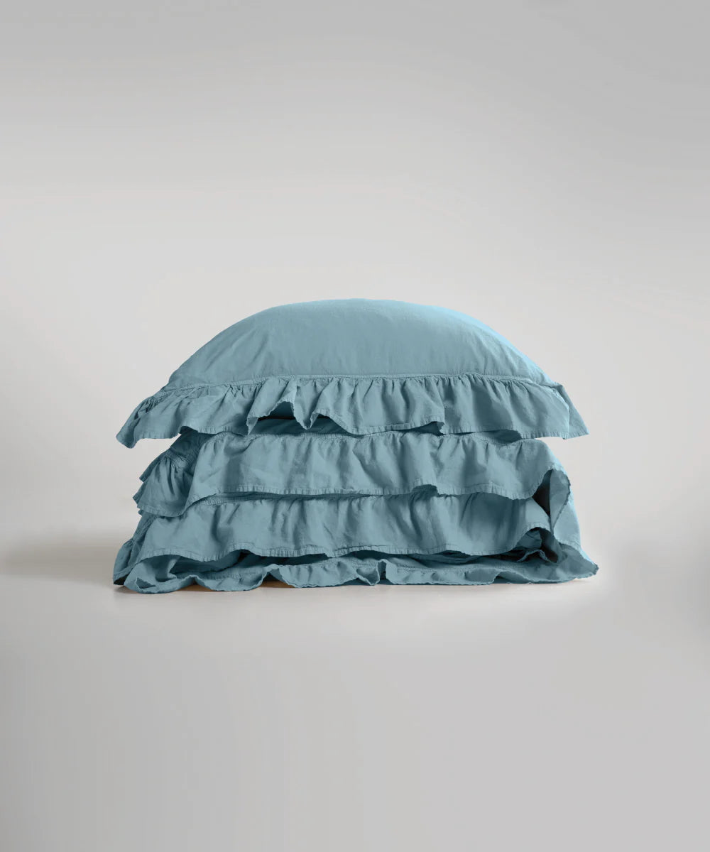 Постільна білизна Limasso Stonewashed Exclusive 200 х 220 см Mineral Blue