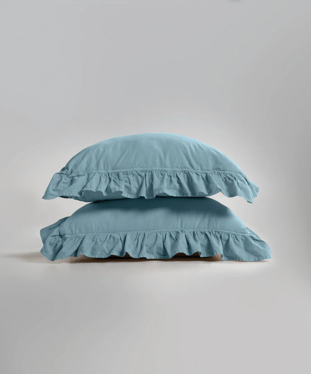 Постільна білизна Limasso Stonewashed Exclusive 160 х 220 см Mineral Blue
