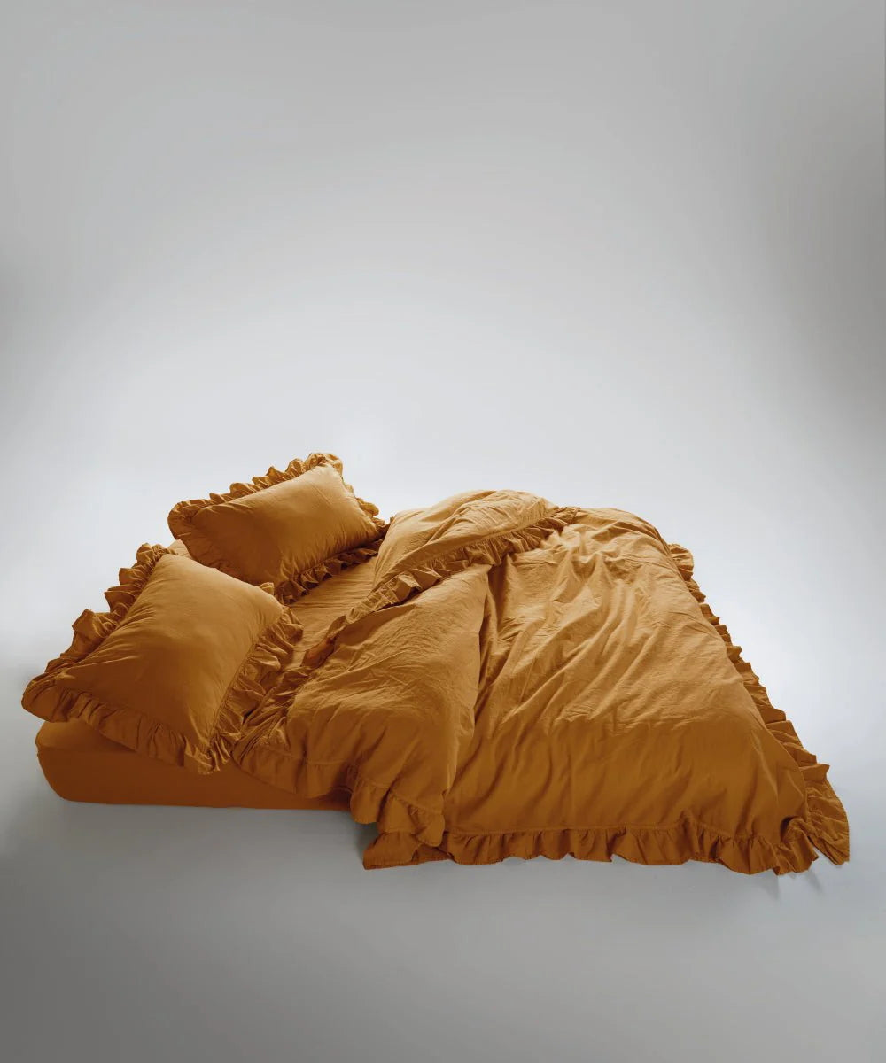 Постільна білизна Limasso Stonewashed Exclusive 200 х 220 см Mustard