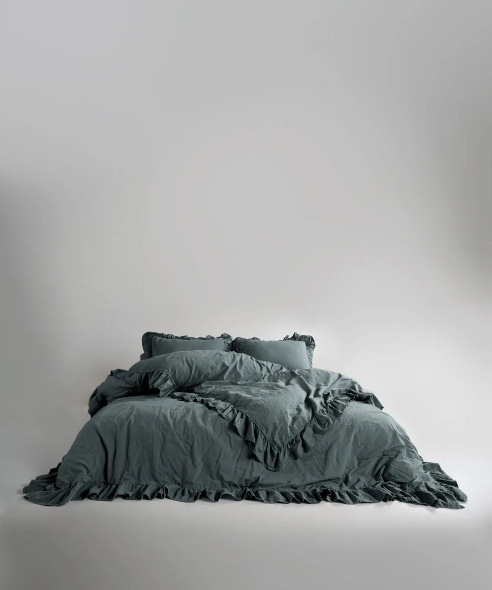Постільна білизна Limasso Stonewashed Exclusive Ranforse 200 х 220 см Natural Grey