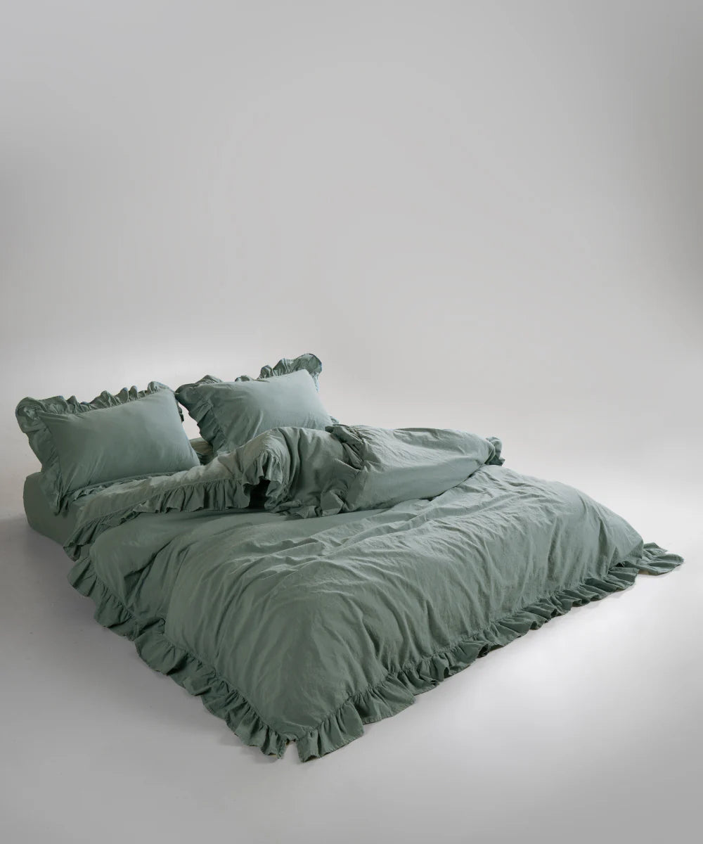 Постільна білизна Limasso Stonewashed Exclusive 160 х 220 см Natural Green
