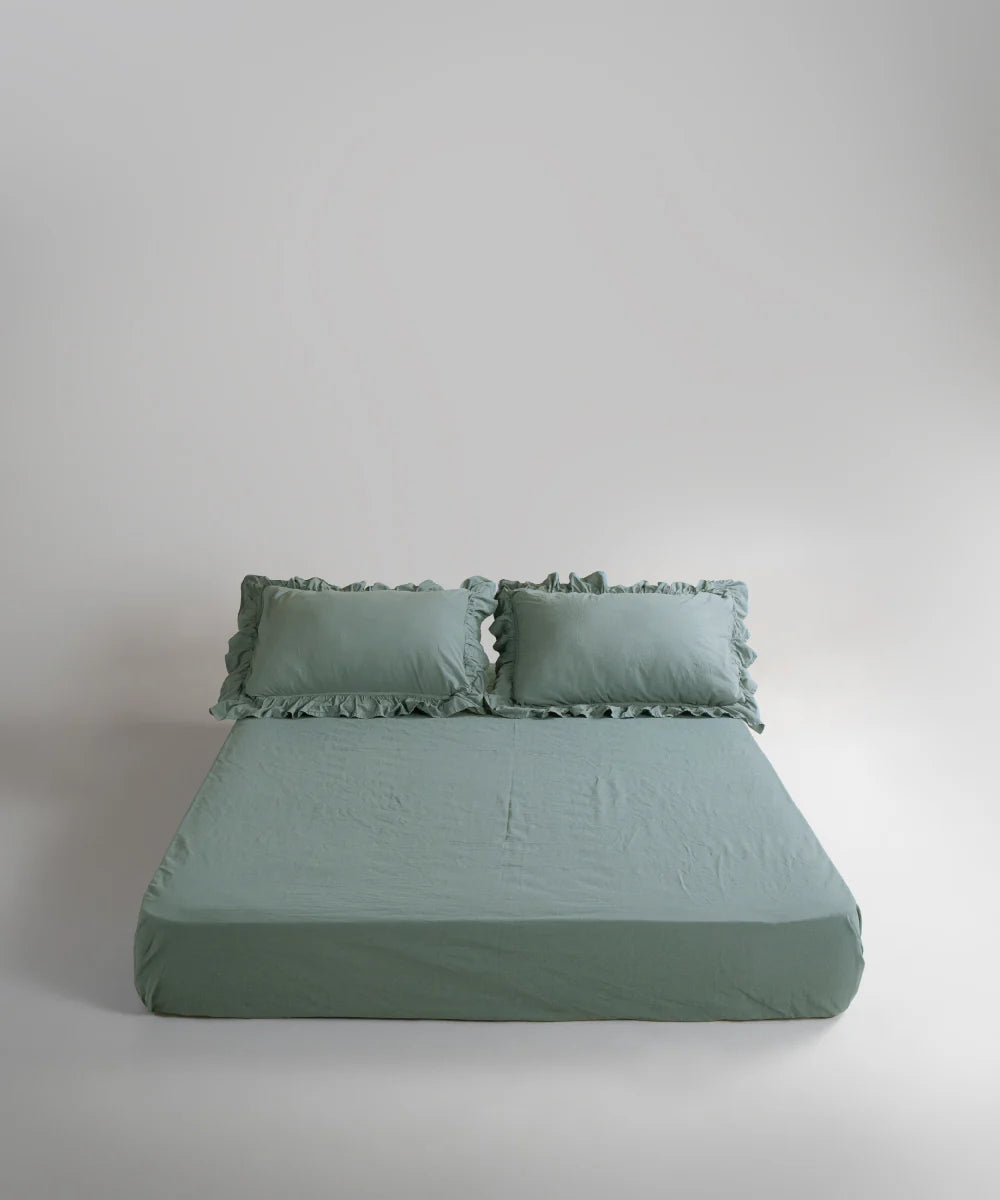 Постільна білизна Limasso Stonewashed Exclusive 160 х 220 см Natural Green