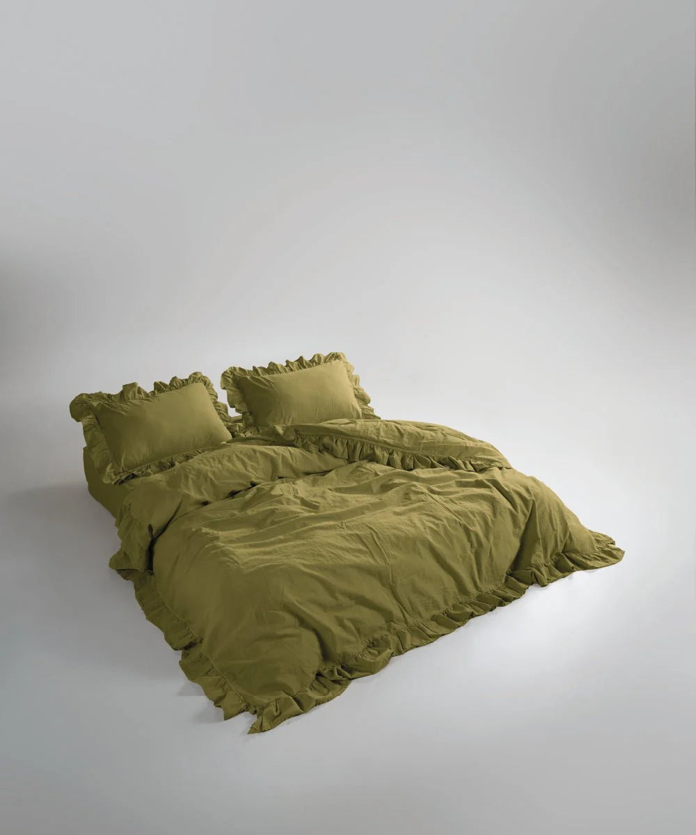 Постільна білизна Limasso Stonewashed Exclusive 200 х 220 см Olive