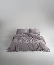 Постільна білизна Limasso Stonewashed Exclusive Ranforse 160 х 220 см сімейний Opal Grey