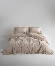 Постільна білизна Limasso Stonewashed Exclusive Ranforse 200 х 220 см Oxford Tan