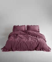 Постільна білизна Limasso Stonewashed Exclusive Ranforсe 160 х 220 см Raspberry