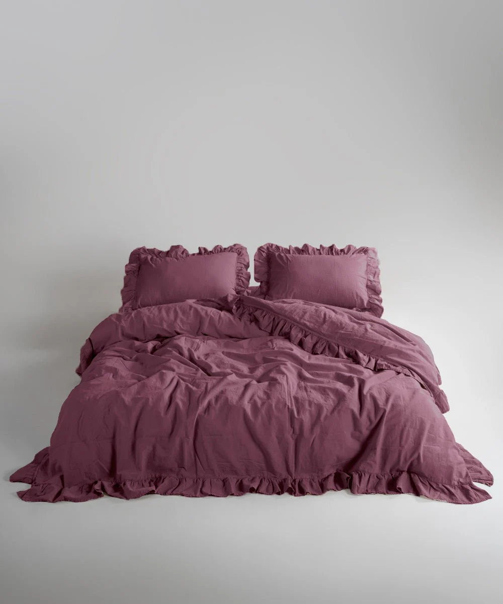 Постільна білизна Limasso Stonewashed Exclusive 200 х 220 см Raspberry