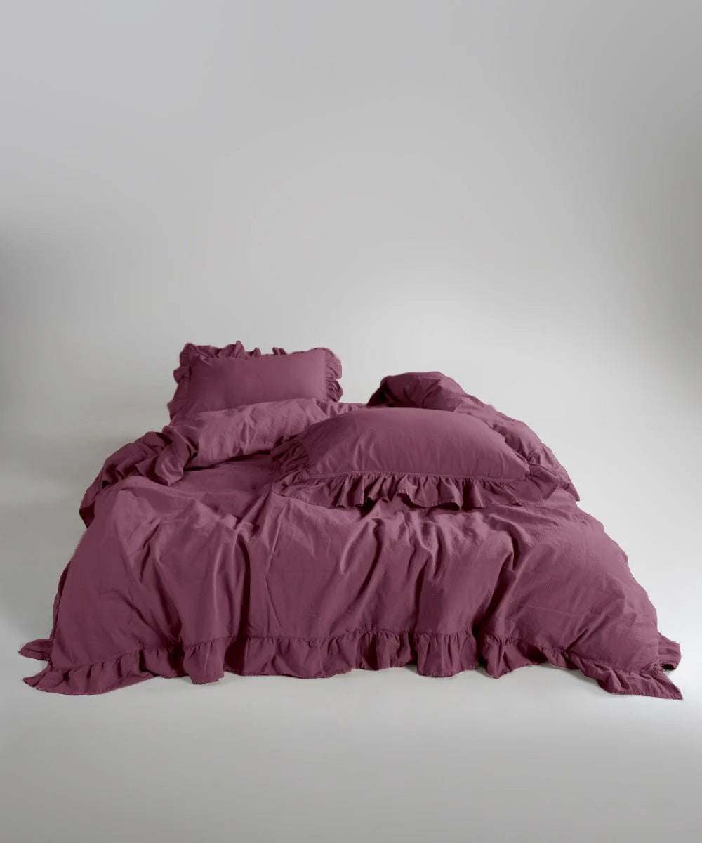 Постільна білизна Limasso Stonewashed Exclusive 200 х 220 см Raspberry