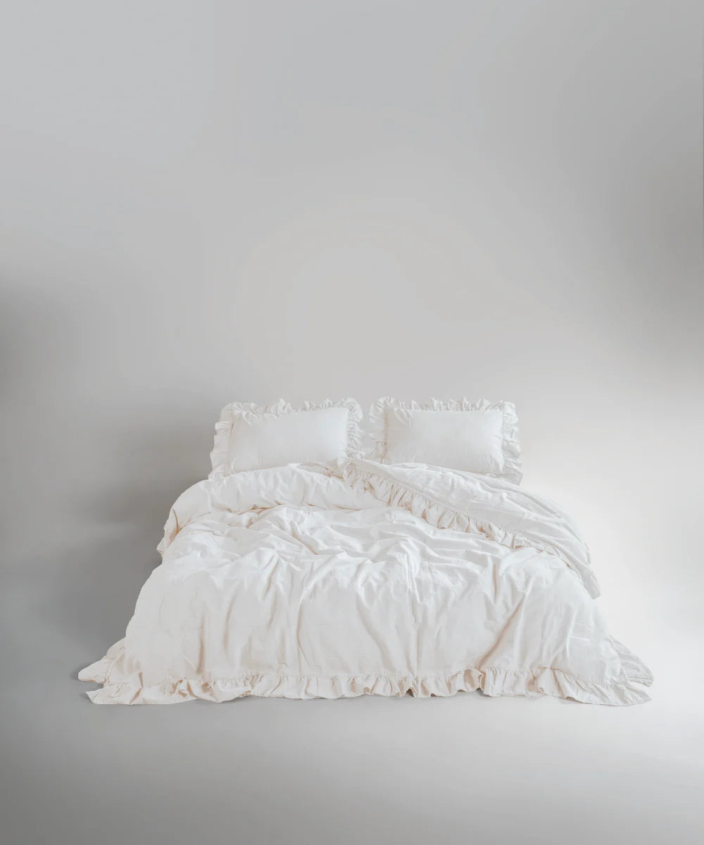 Постільна білизна Limasso Stonewashed Exclusive Ranforce 160 х 220 см Snow White
