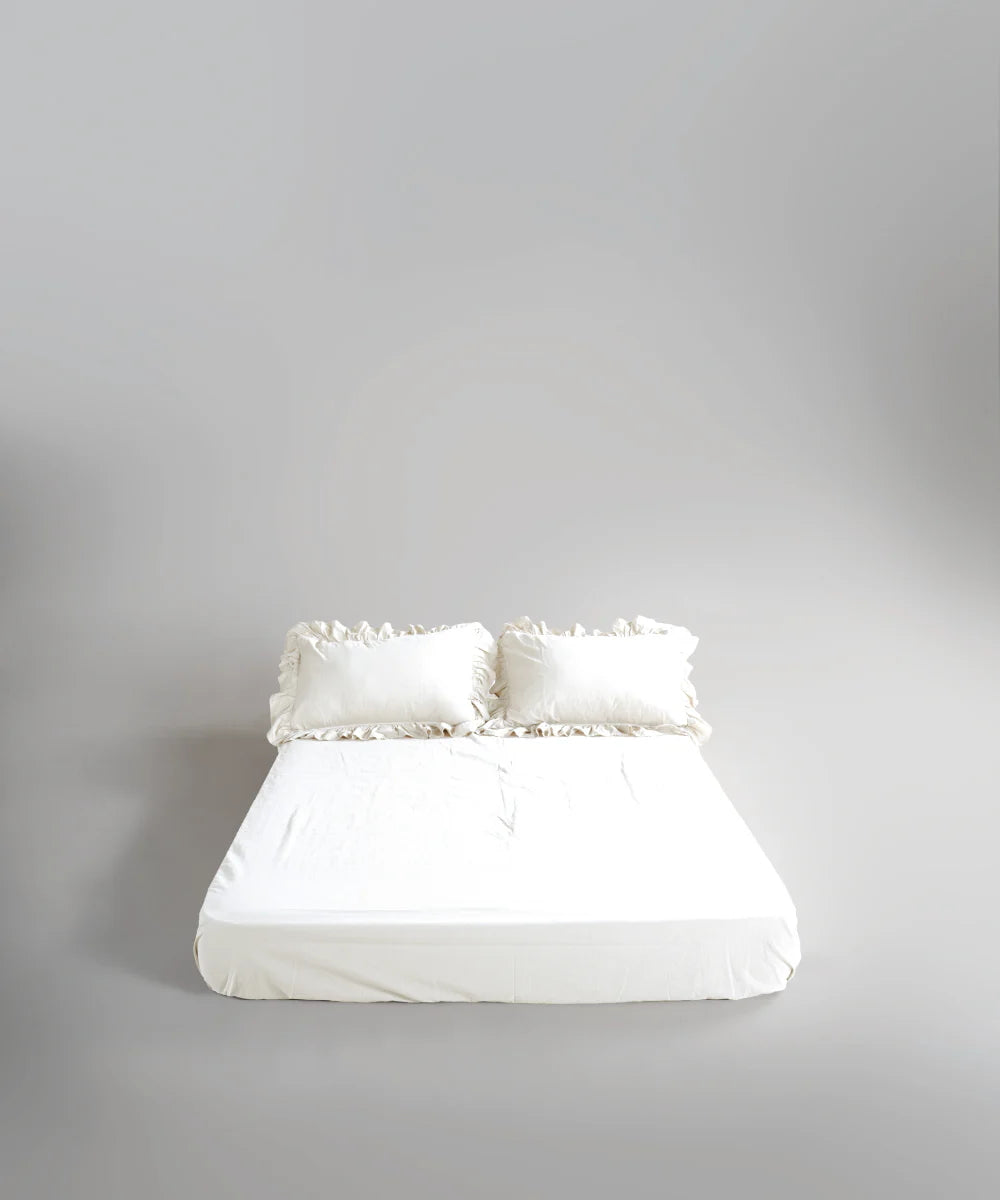 Постільна білизна Limasso Stonewashed Exclusive 160 х 220 см Snow White