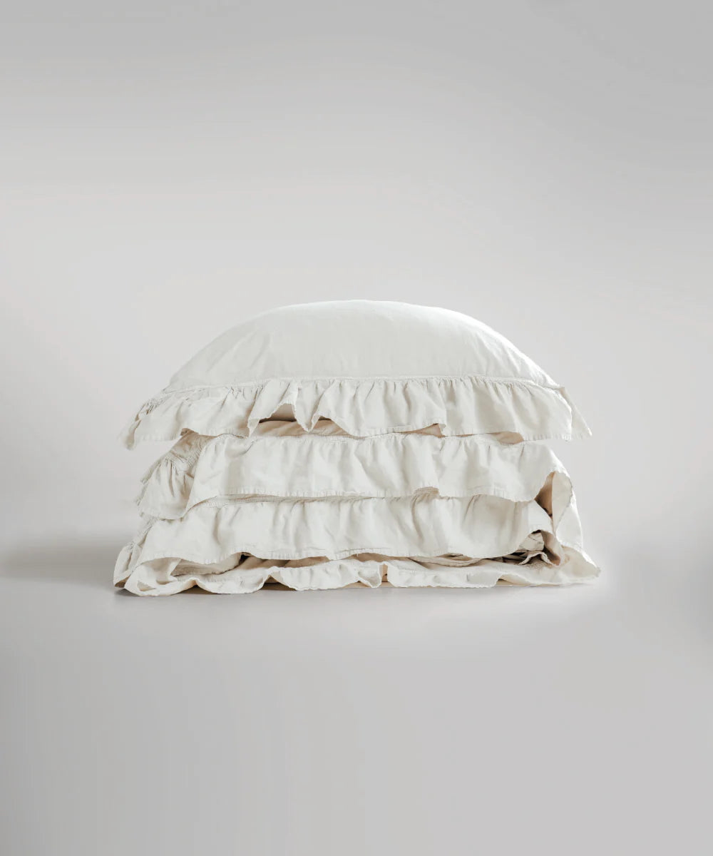 Постільна білизна Limasso Stonewashed Exclusive 160 х 220 см Snow White