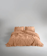 Постільна білизна Limasso Stonewashed Exclusive Ranforse 200 х 220 см Toast
