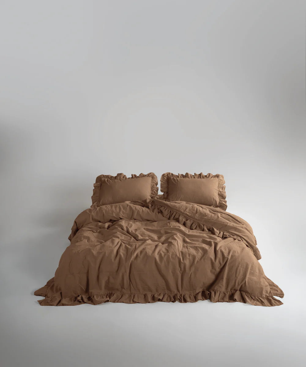 Постільна білизна Limasso Stonewashed Exclusive Ranforse 200 х 220 см Wood Smoke