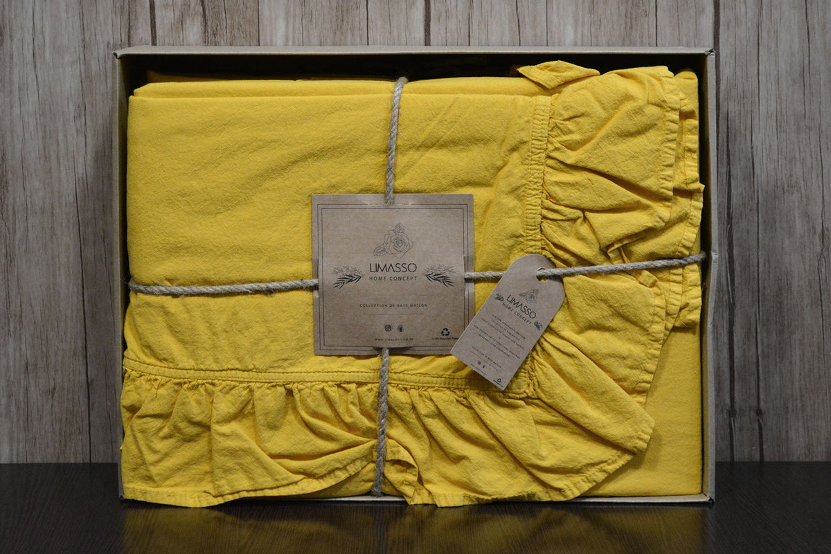 Постільна білизна Limasso Stonewashed Exclusive 200 х 220 см Lemonade