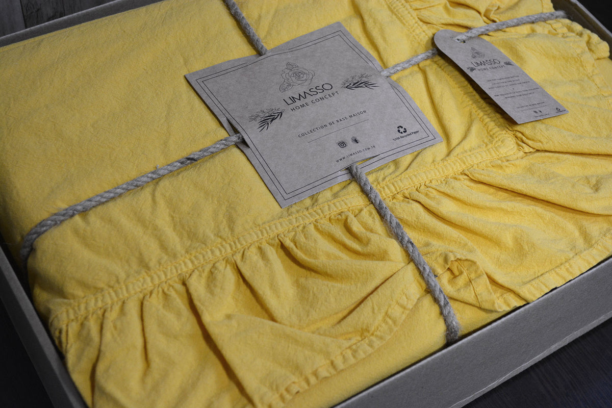Постільна білизна Limasso Stonewashed Exclusive 200 х 220 см Lemonade