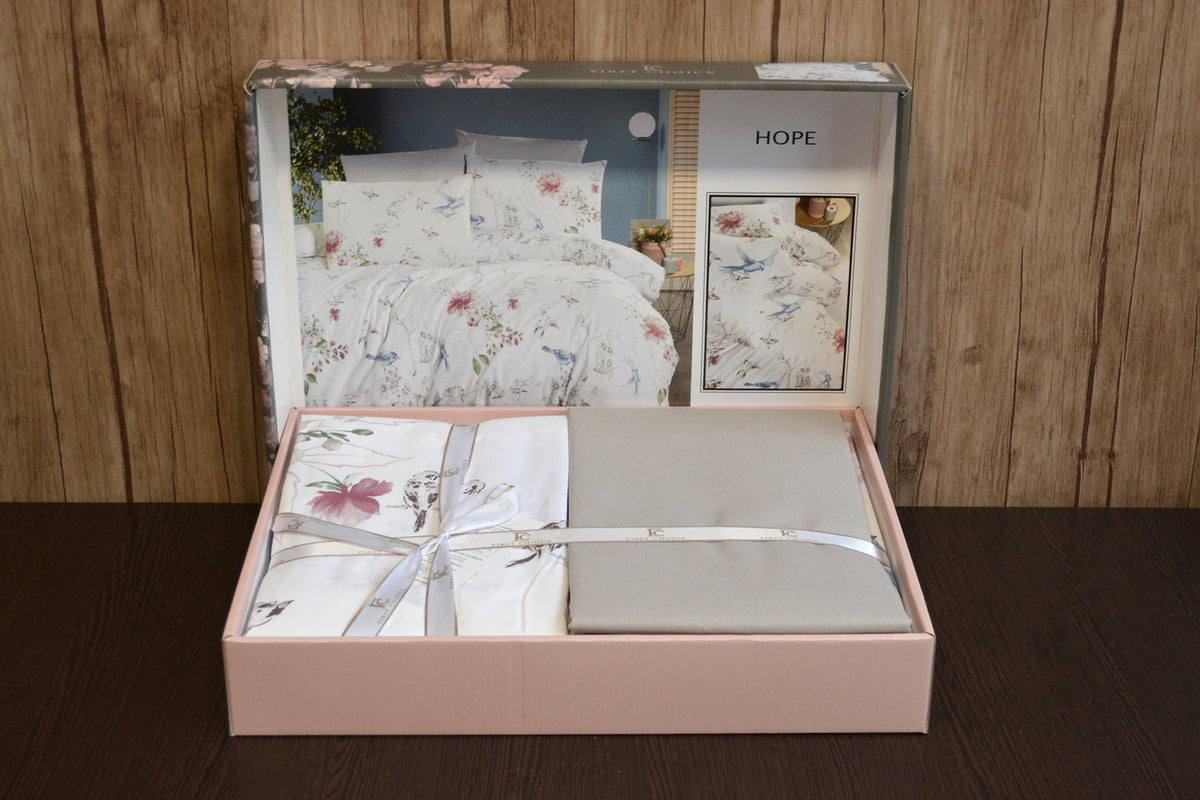 Постільна білизна First Choice Ranforce 200 х 220 см Hope Grey