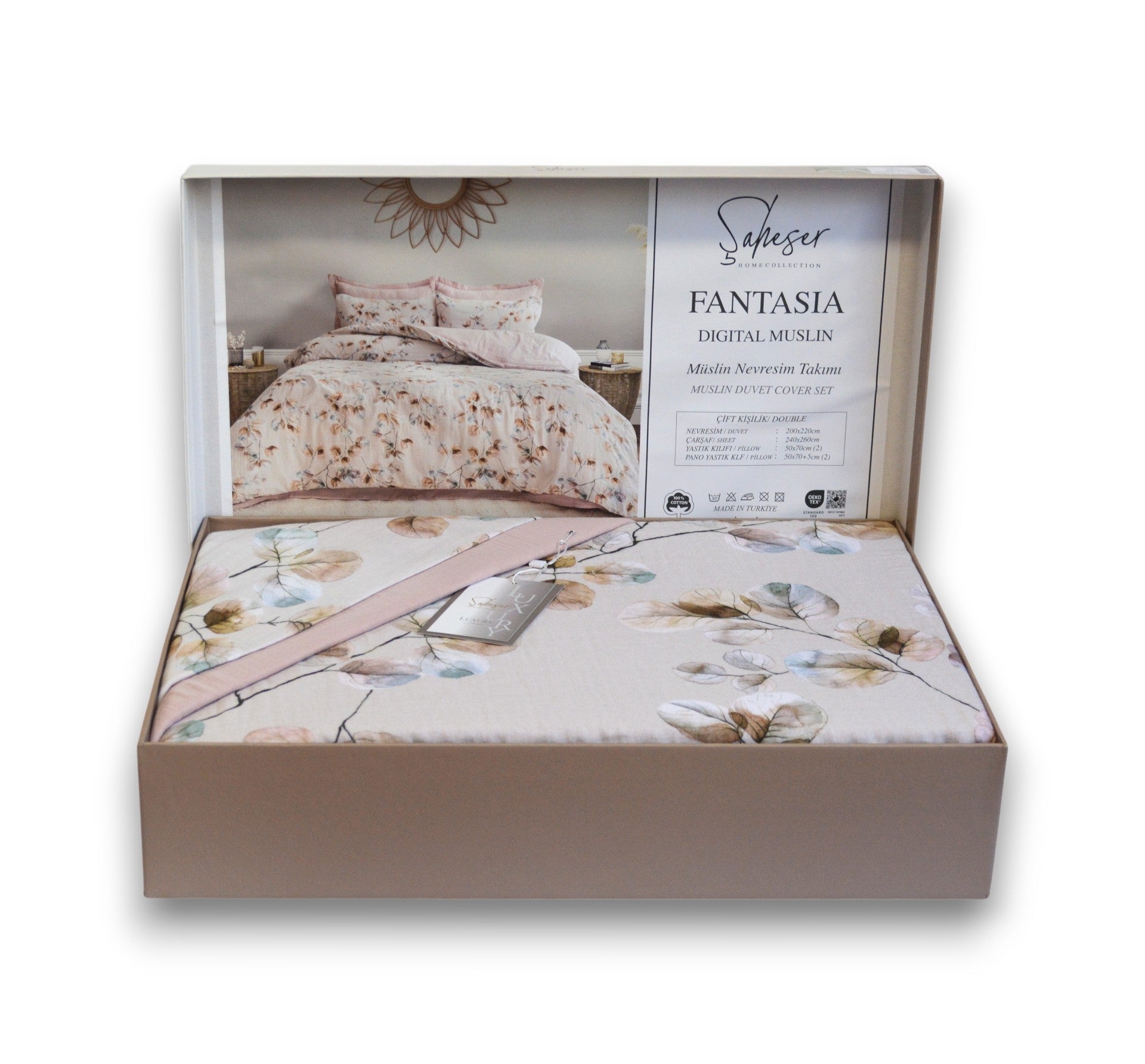 Комплект постільної білизни Saheser Digital Muslin 200х220 см Fantasia