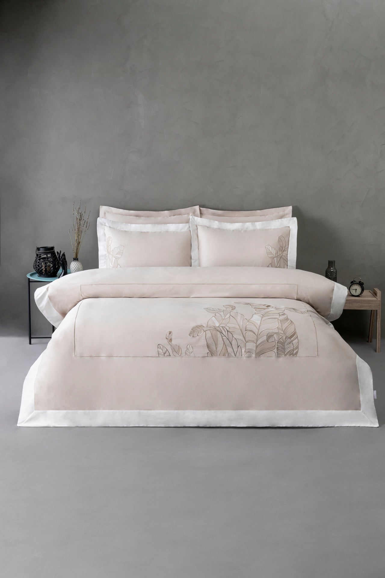 Комплект постільної білизни Dantela Digital Satin 200х220 см Feel Bej
