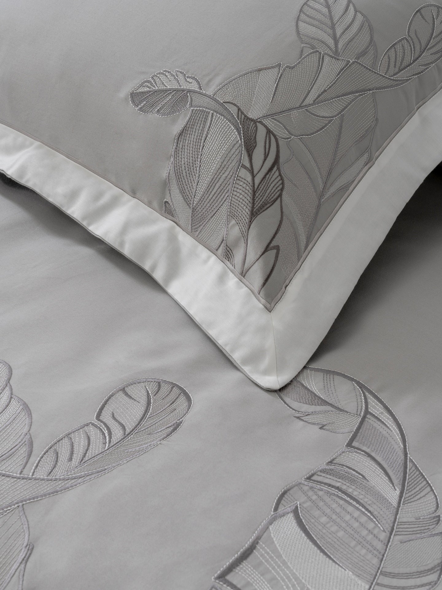 Комплект постільної білизни Dantela Digital Satin 200х220 см Feel Gri