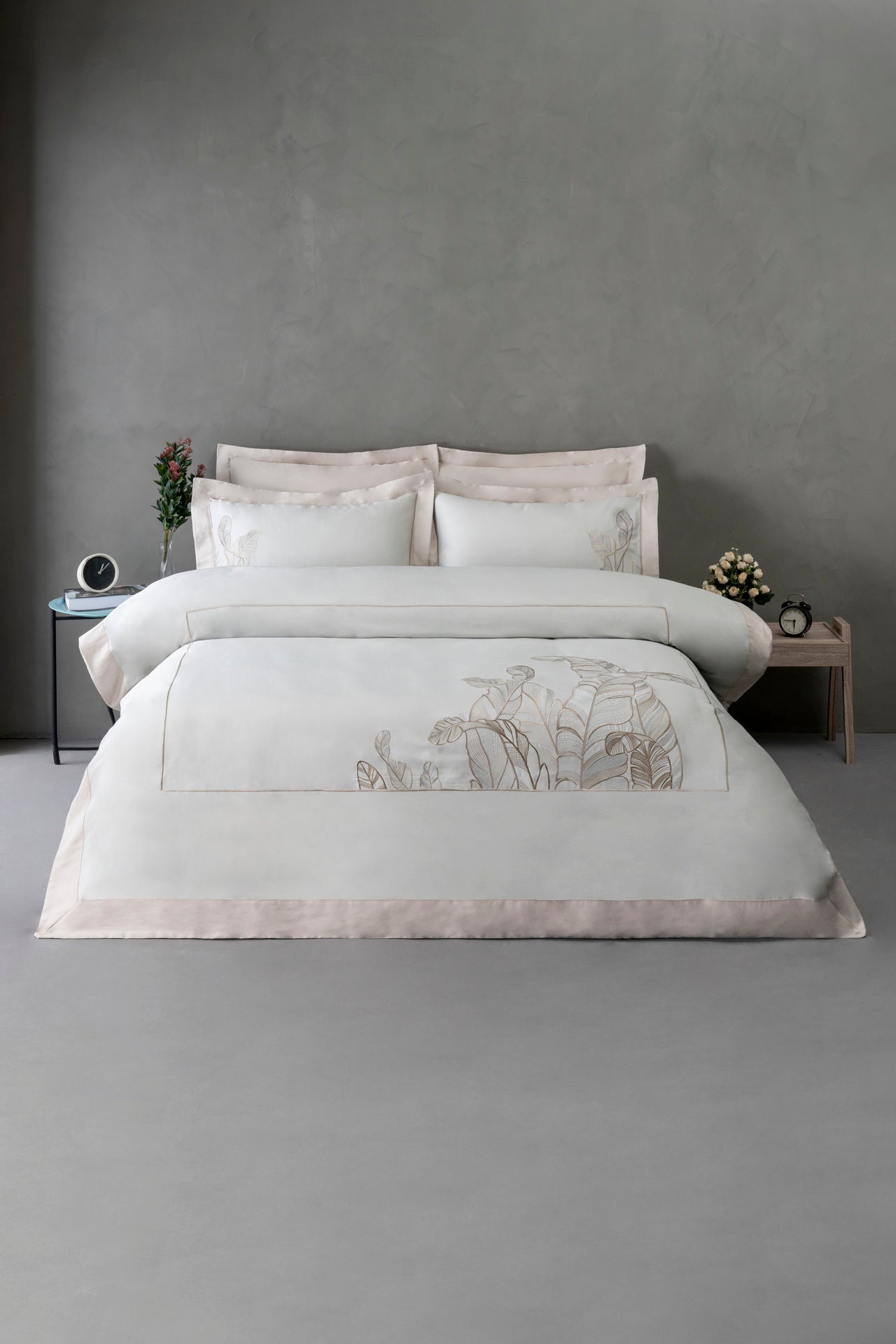 Комплект постільної білизни Dantela Digital Satin 200х220 см Feel Mint