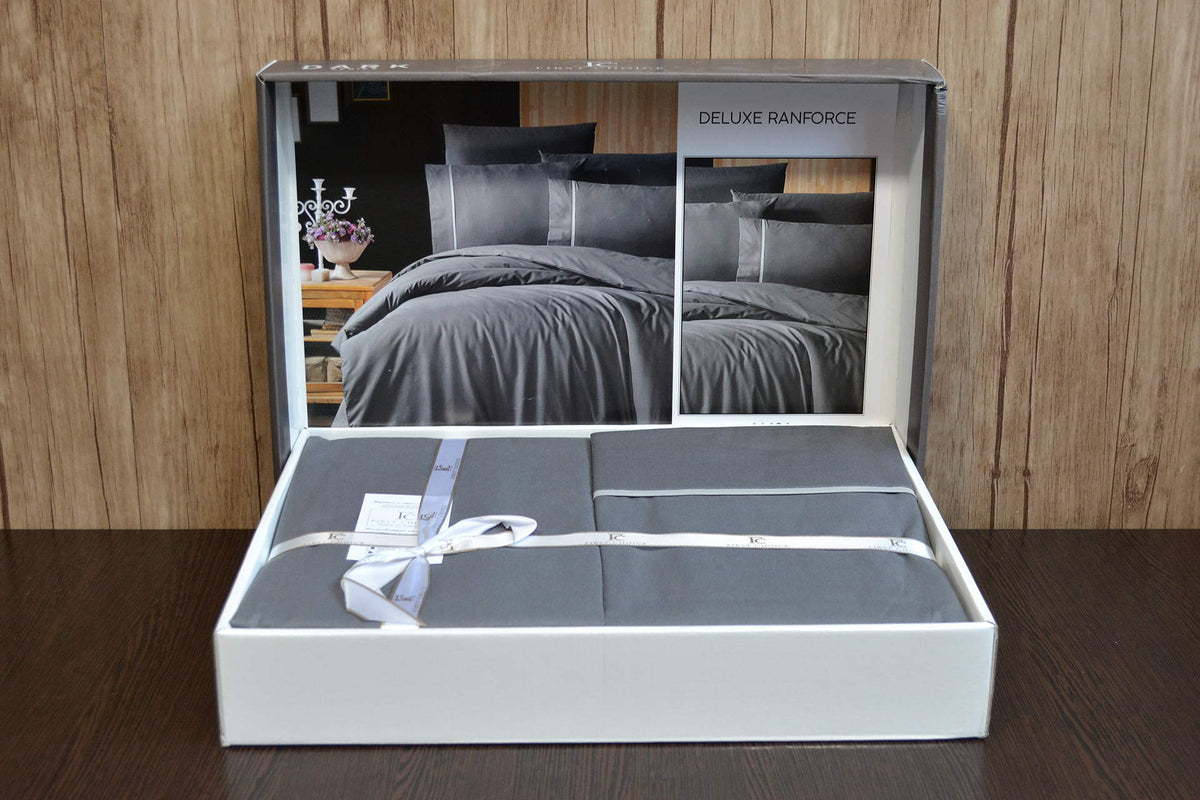 Постільна білизна First Choice Ranforce Deluxe DARK 200 х 220 см Alisa Antrasit
