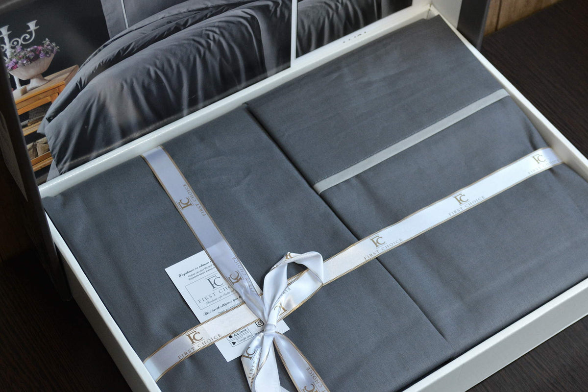 Постільна білизна First Choice Ranforce Deluxe DARK 200 х 220 см Alisa Antrasit