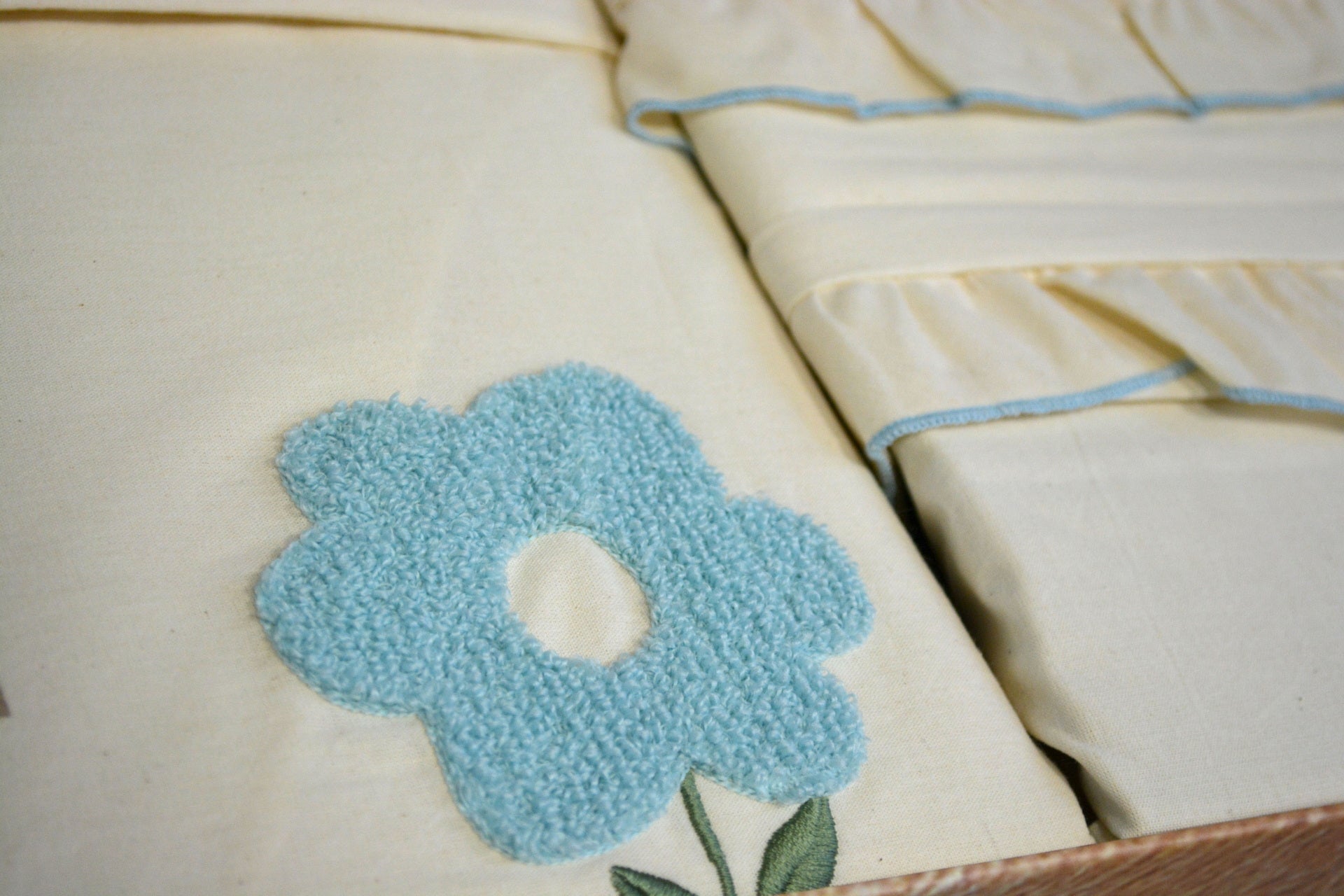Постільна білизна Saheser Stonewashed сімейний (2 шт 160 х 220 см) Florita Mint