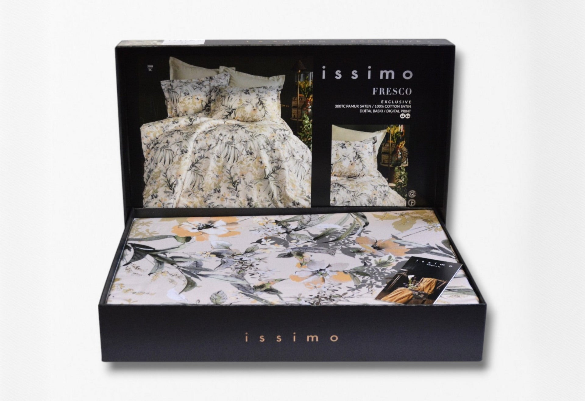Комплект постільної білизни Issimo Digital Satin 300 TC 200х220 см Fresco
