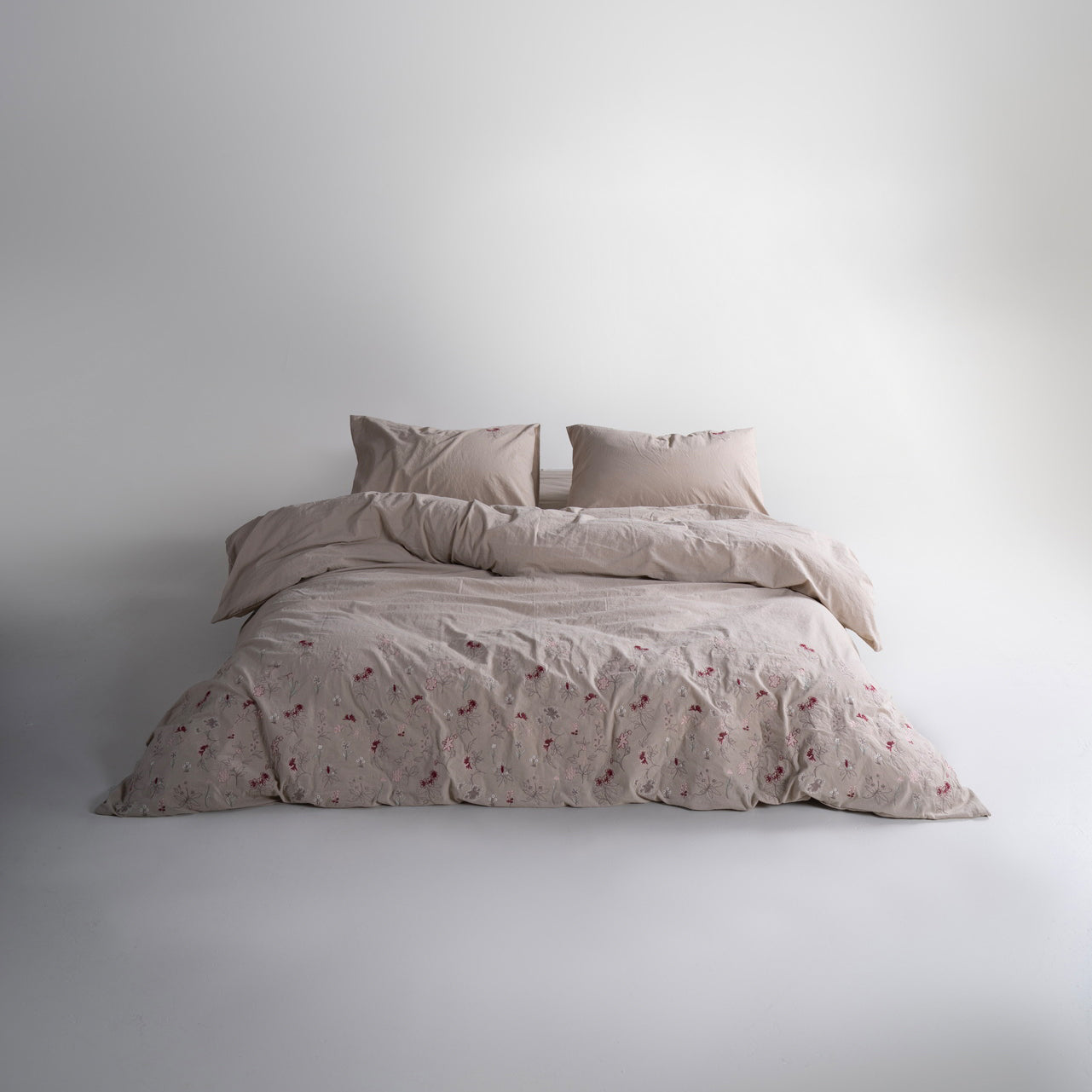 Постільна білизна Limasso Stonewashed Garden de Fleur 200 х 220 см Oxford Tan