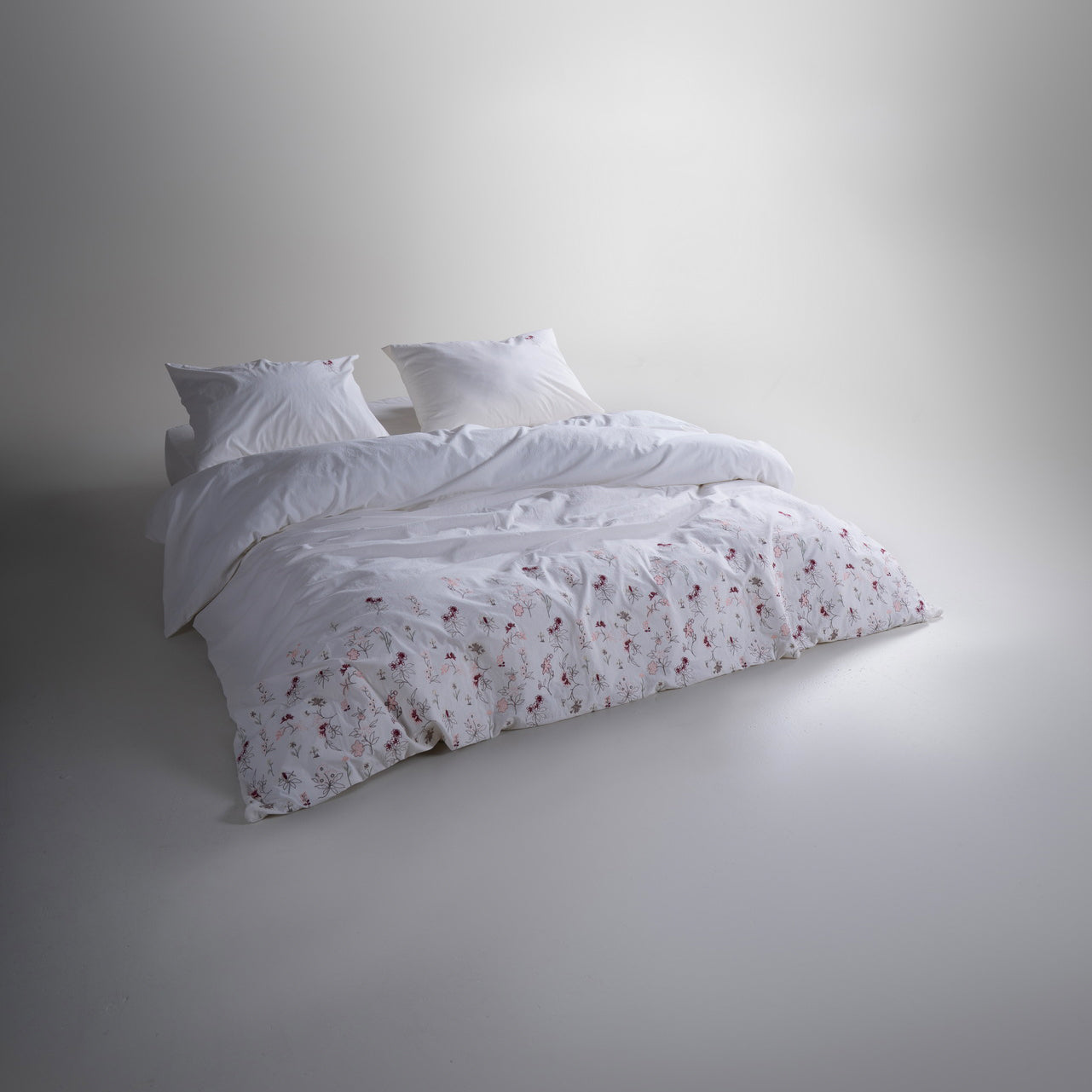 Постільна білизна Limasso Stonewashed Garden de Fleur 200 х 220 см Snow White