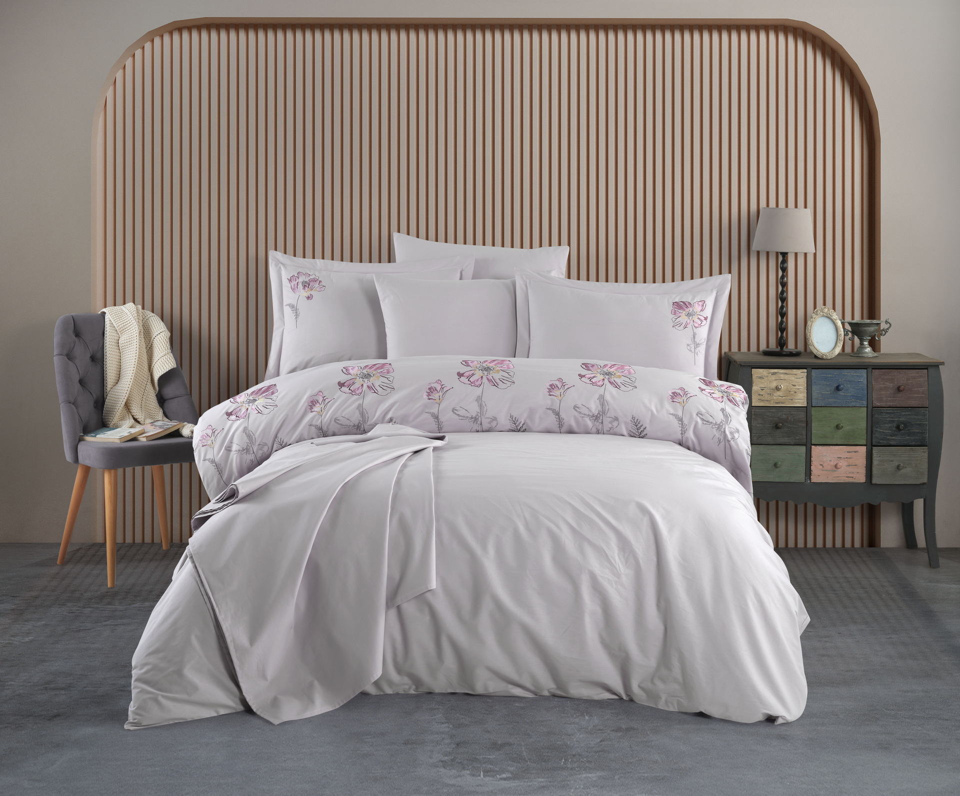 Постільна білизна Maribor Elegance Poplin 200 х 220 см Glory Gri