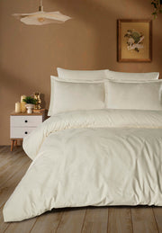 Комплект постільної білизни Saheser Delux Jacquard 300 TC 200х220 см Hazel Krem