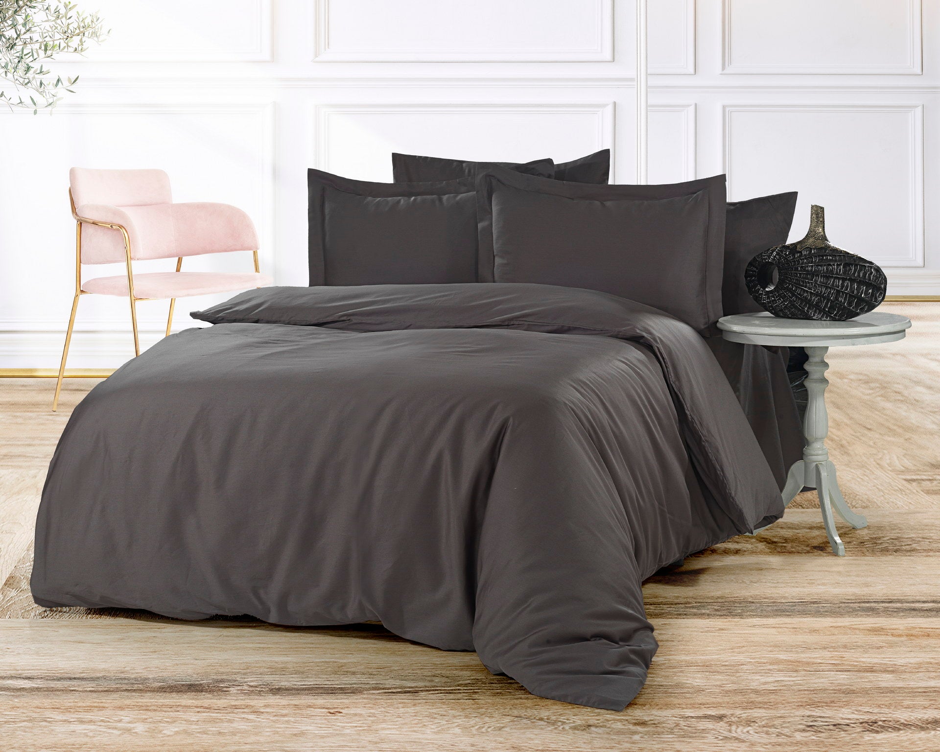 Постільна білизна Cotton Area Satin 200х220 Helin Fume