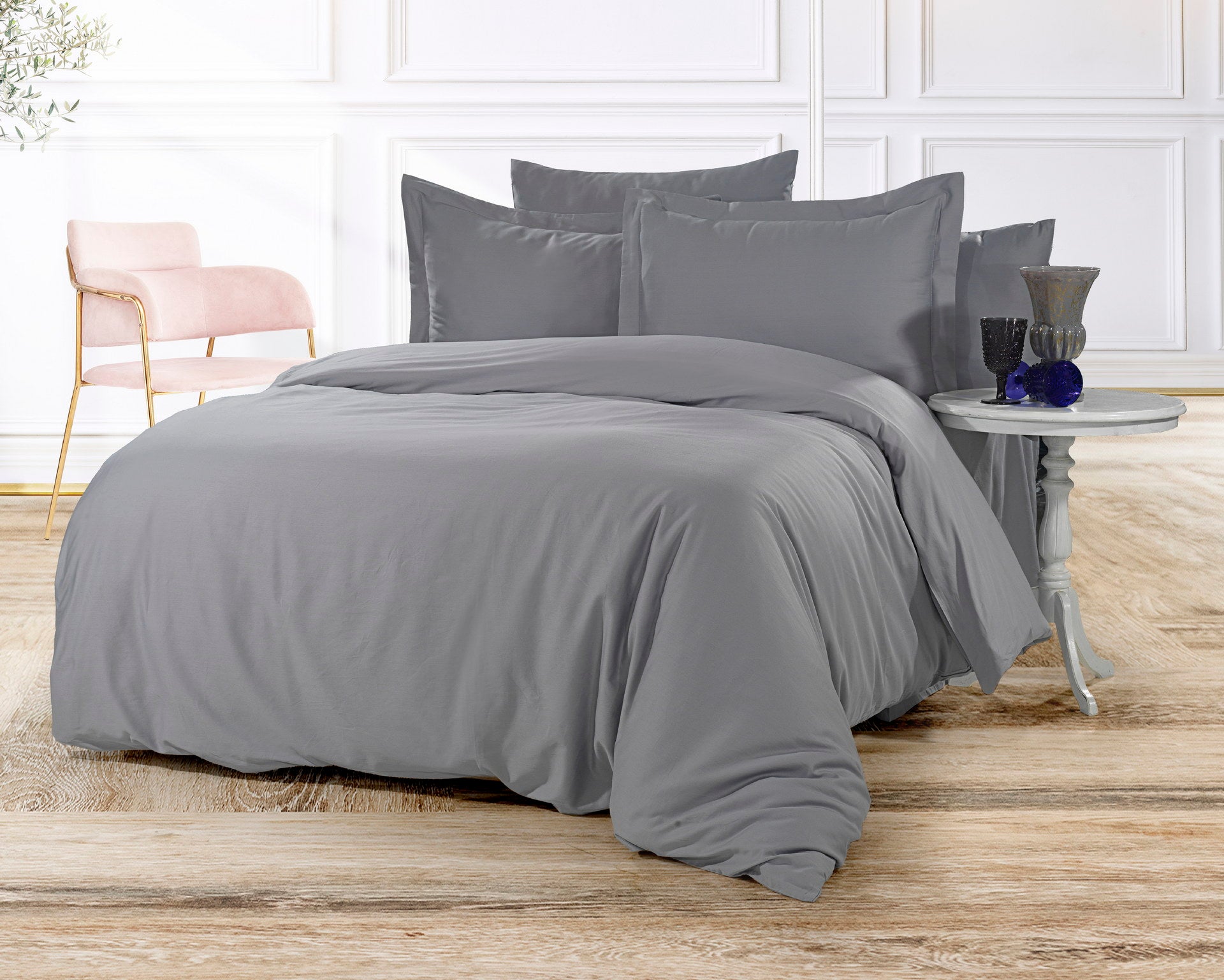 Постільна білизна Cotton Area Satin 200х220 Helin Gri