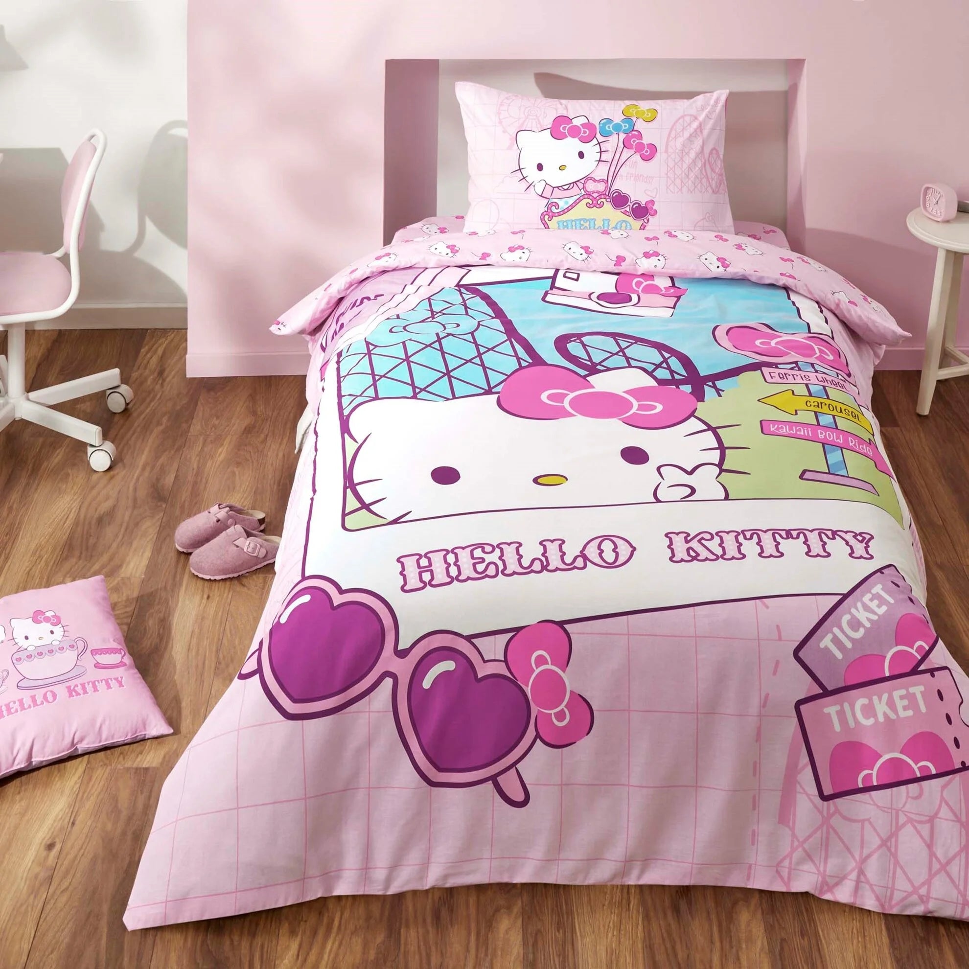 Постільна білизна TAC Disney 160x220 см Hello Kitty Travel