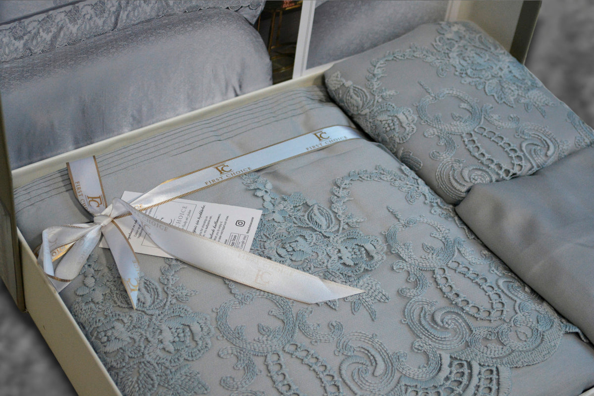 Постільна білизна First Choice V.I.P Satin Moonlight 200 х 220 см Hillary Grey