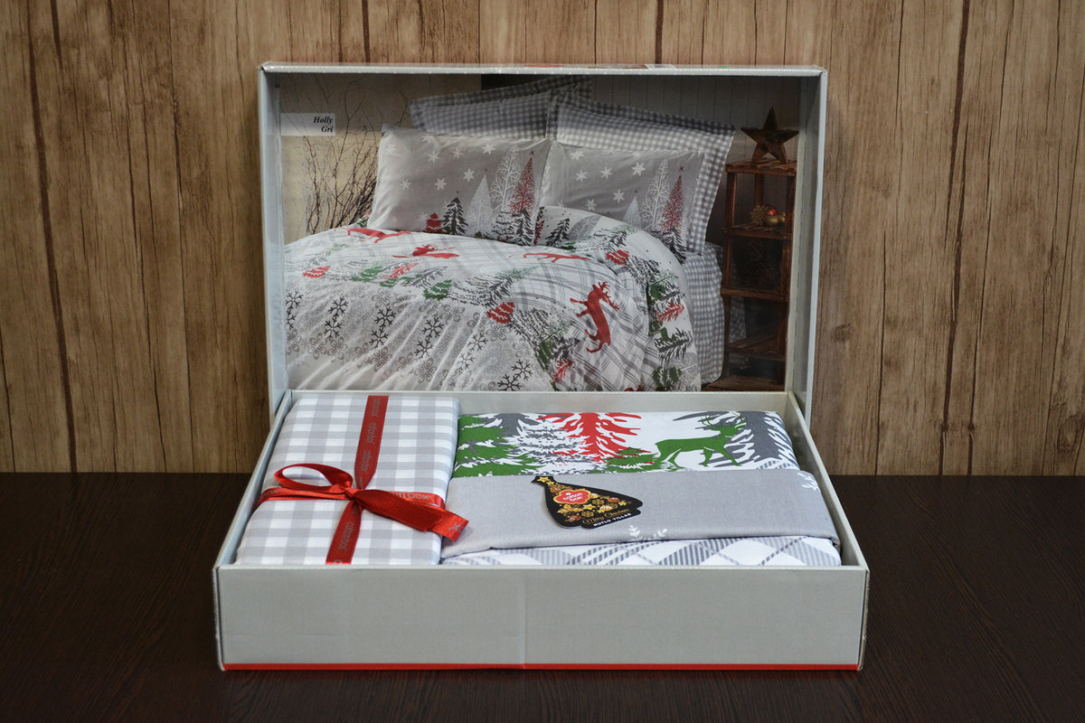 Комплект постільної білизни Cotton Box Ranforce 200×220 Holly Gri