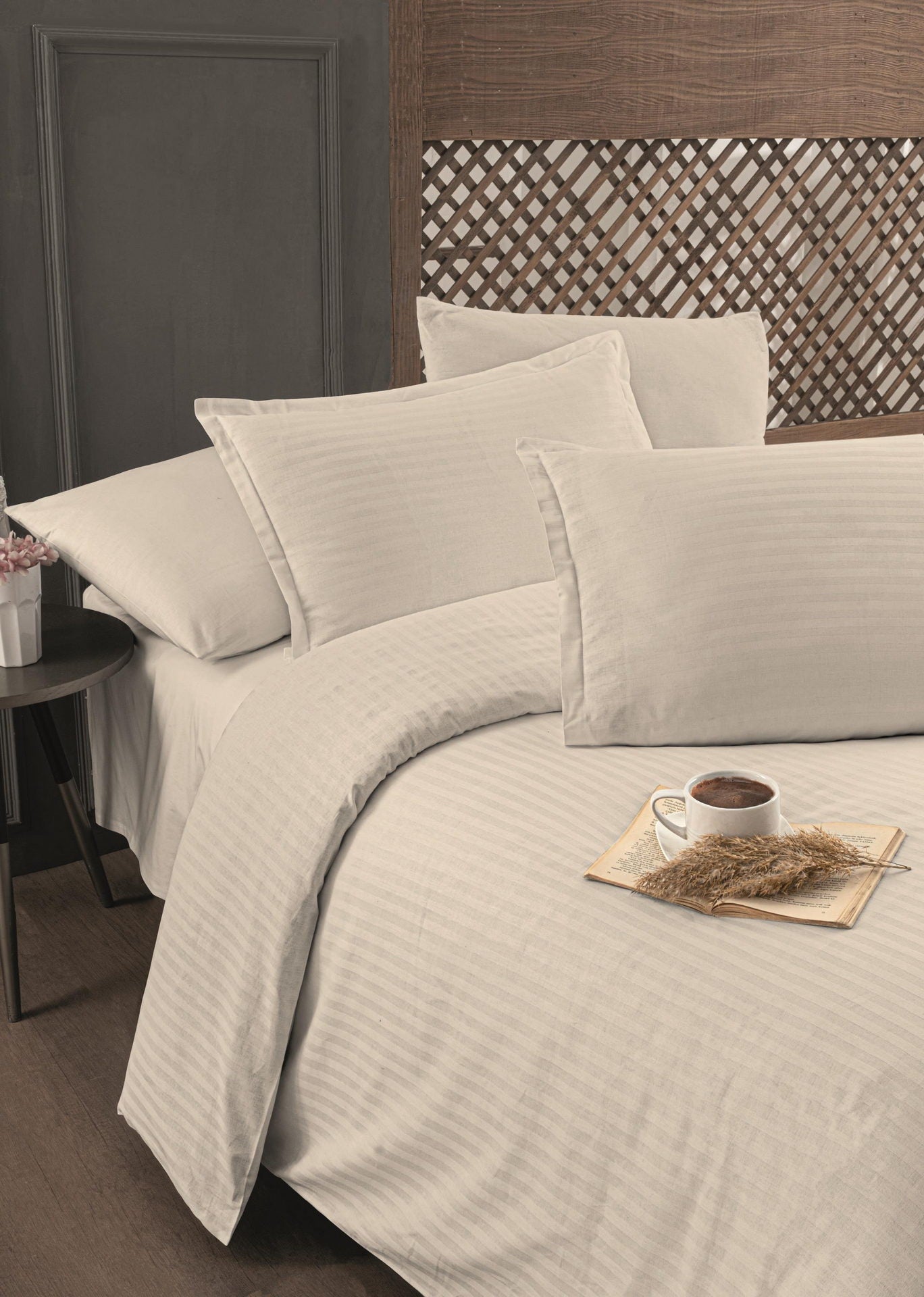 Постільна білизна Altinbasak Poplin 200 х 220 см Infinity Ivory