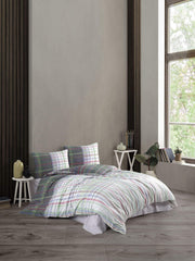 Комплект постільної білизни Kristal Ranforse 200x220 см Ekose Gri