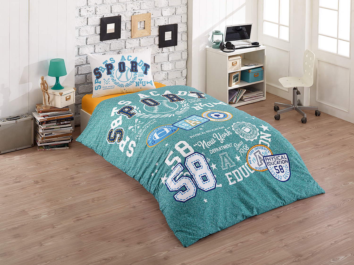 Комплект постільної білизни Kristal Young 160x220 см Sporty Mint
