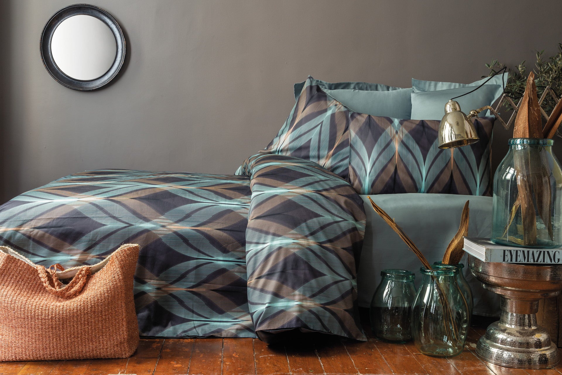 Комплект постільної білизни Issimo Digital Satin 200х220 см  La Mer