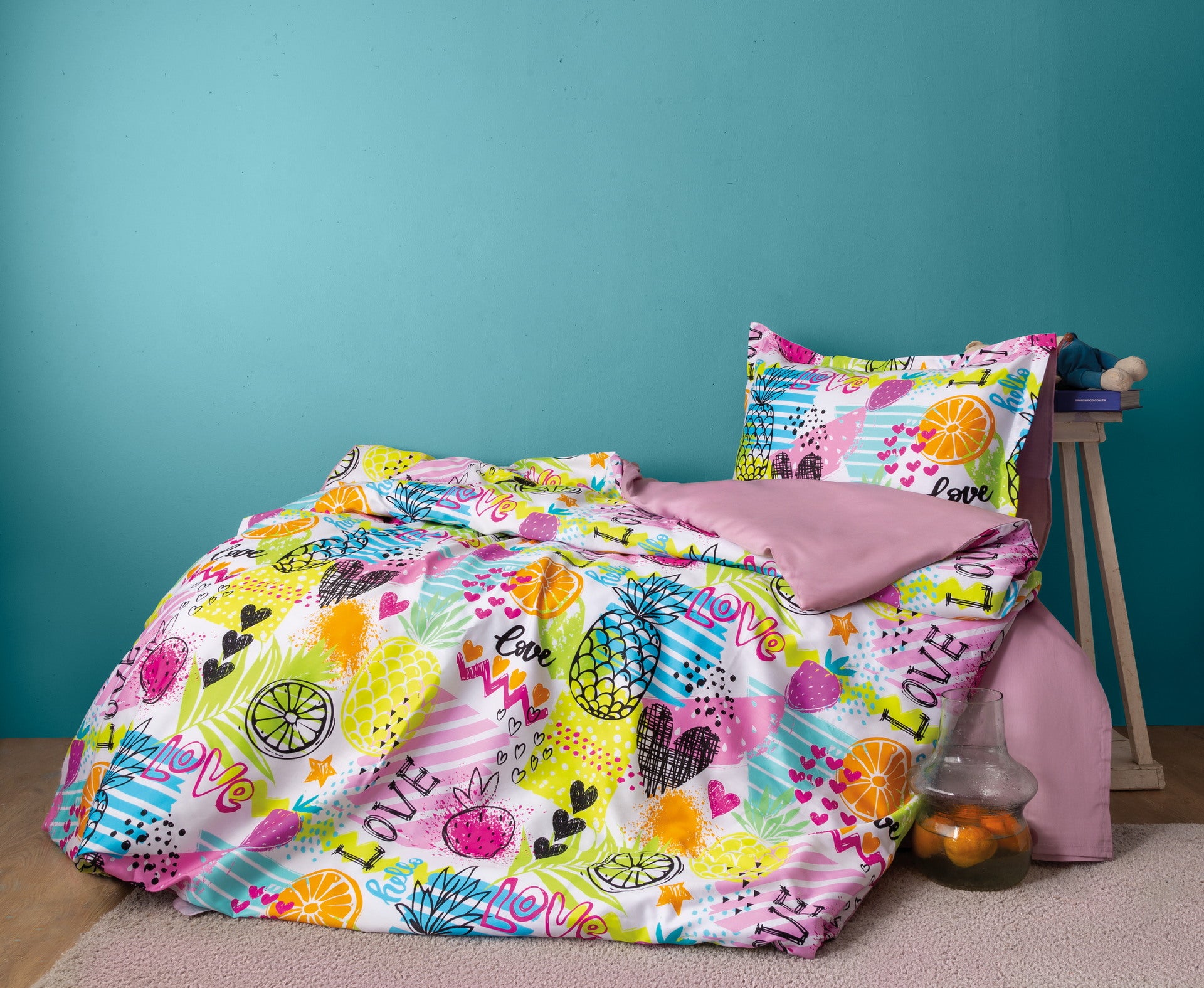 Комплект постільної білизни Issimo Digital Satin 160х220 см Lemonade