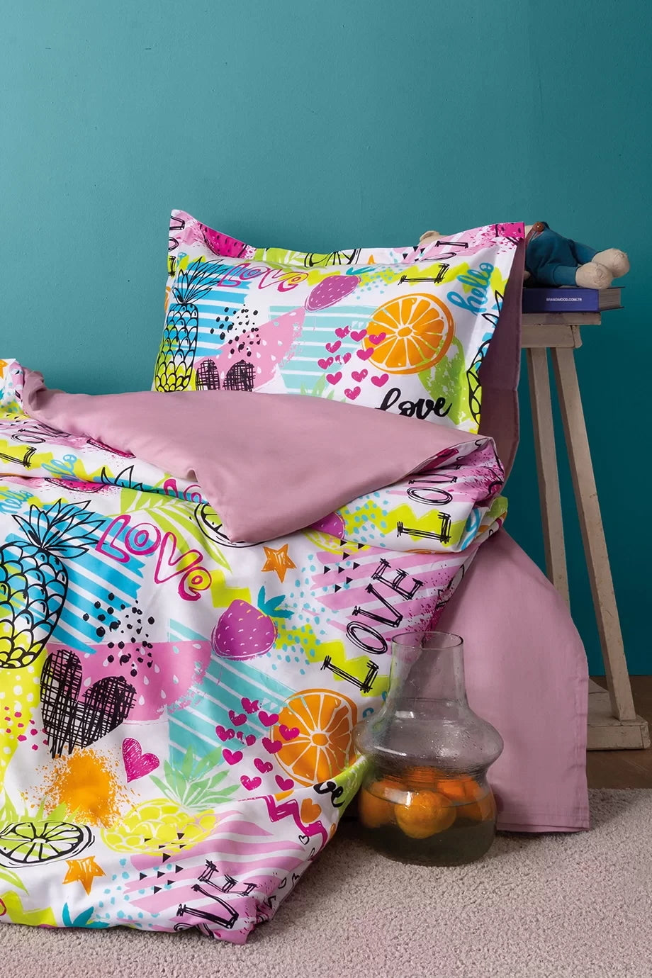 Комплект постільної білизни Issimo Digital Satin 160х220 см Lemonade