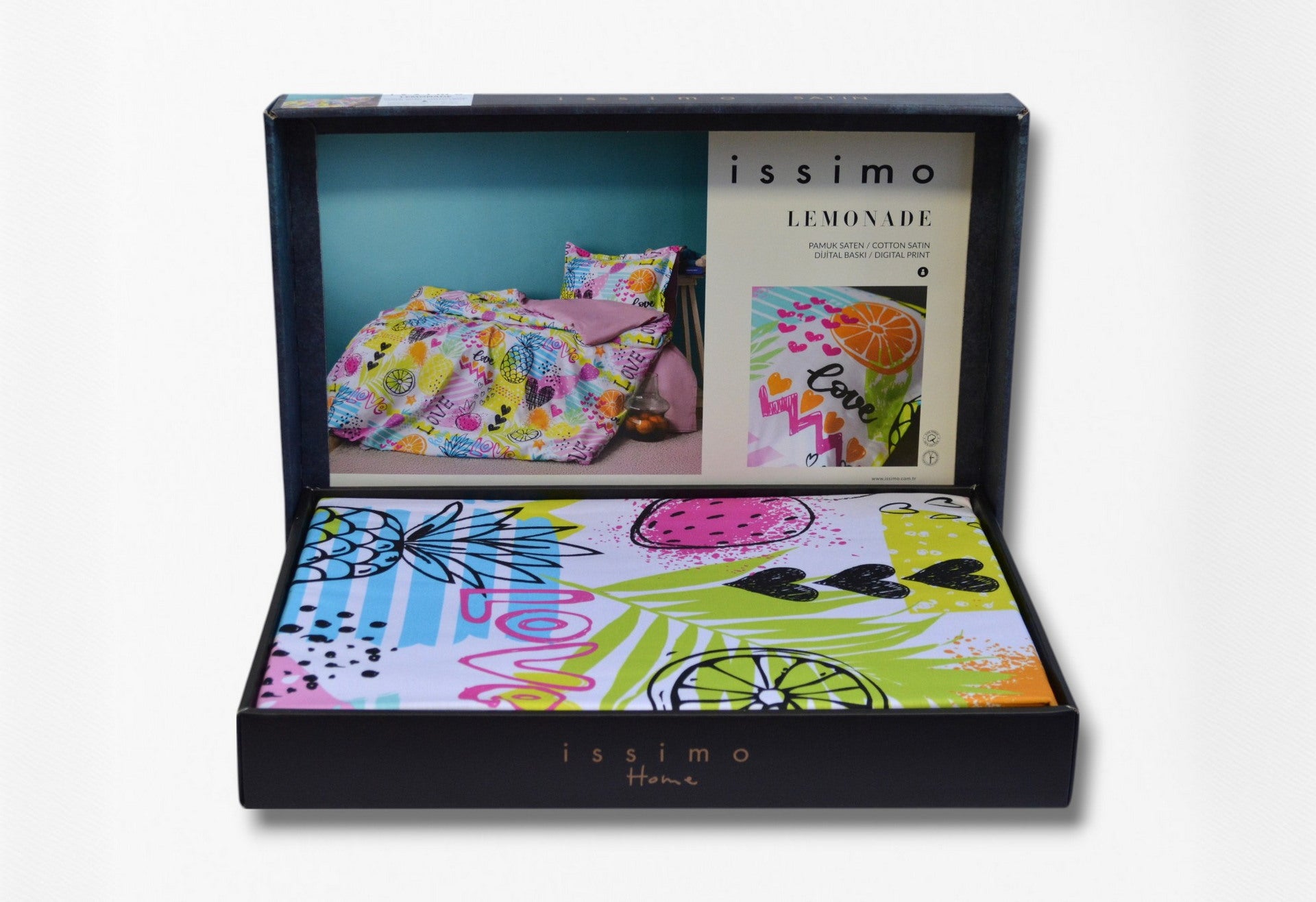 Комплект постільної білизни Issimo Digital Satin 160х220 см Lemonade
