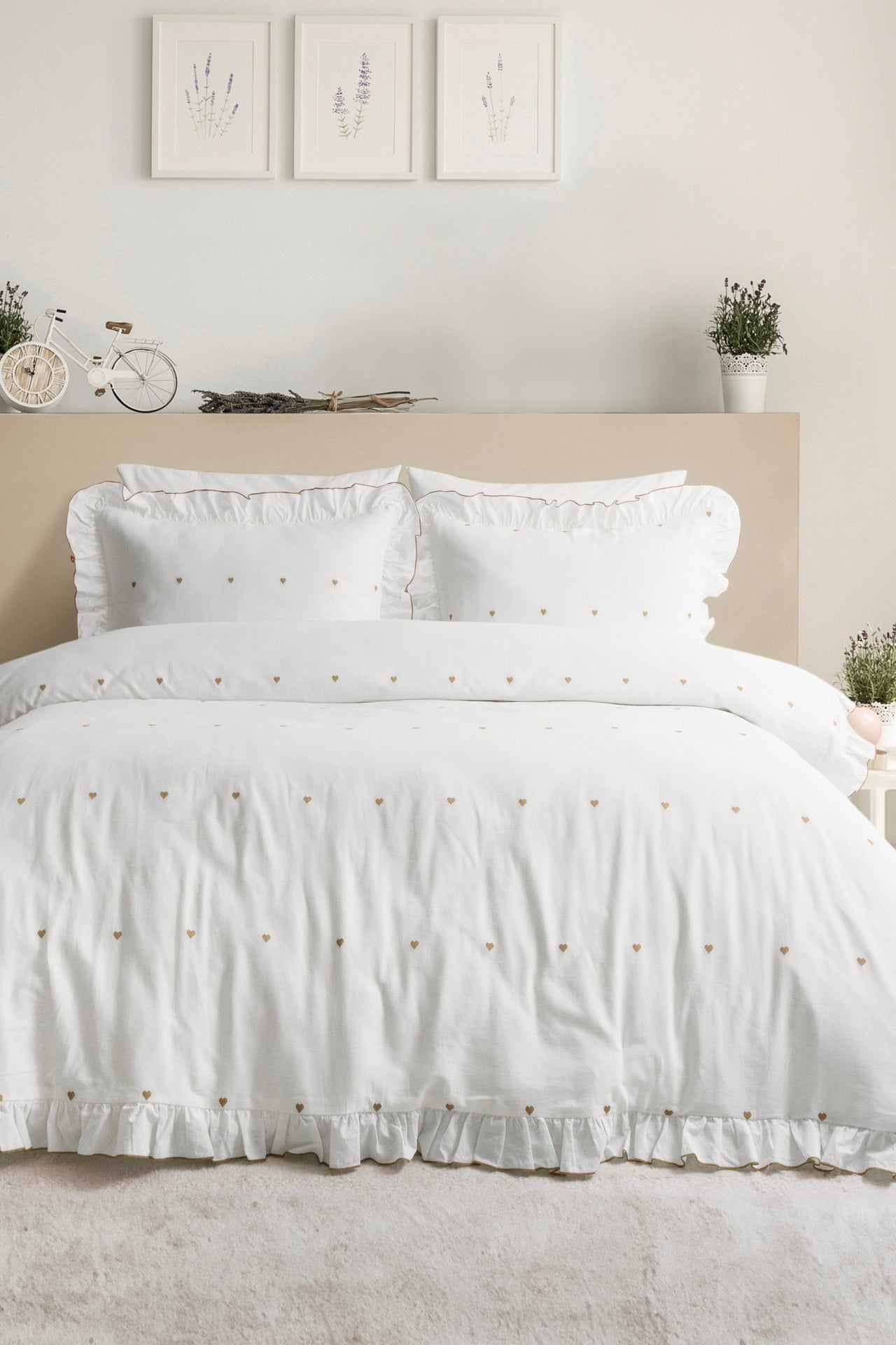 Комплект постільної білизни Saheser Jacquard  200х220 см  Leona Bej